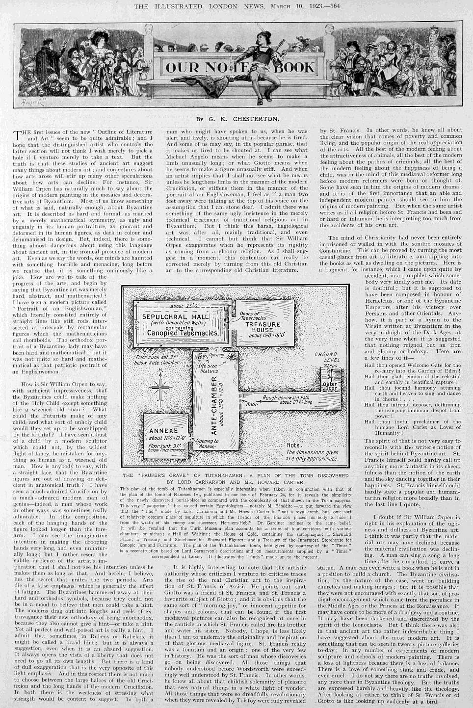 tut tomb plan
